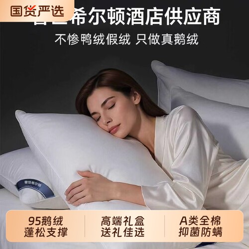 爆荐奢世希尔顿酒店95羽绒枕