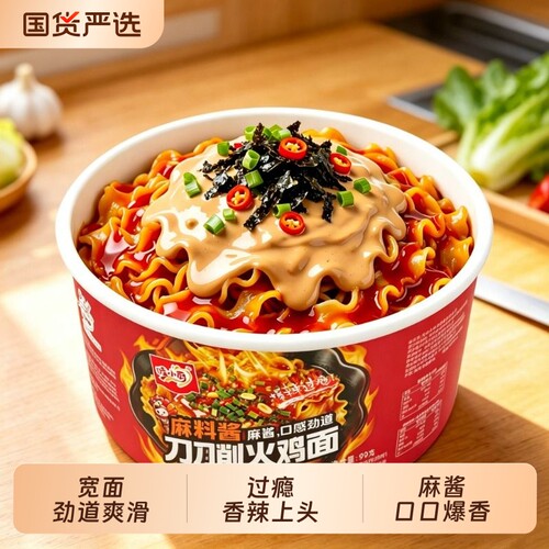 哇小厨麻酱火鸡面桶装方便面