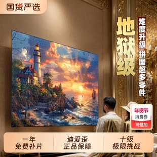 迪爱歪拼图2000片以上高级感成人版地狱级难度十级挑战送礼物拼装