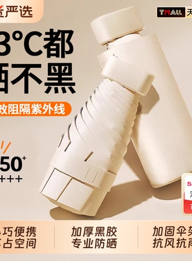 迷你防晒伞遮阳伞女防紫外线小巧便携折叠胶囊晴雨伞超轻轻便六折