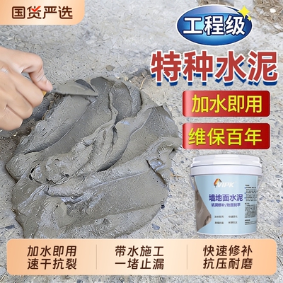 水泥地面修补防水高强度速干堵漏王缝隙填充快干高标白水泥砂浆胶