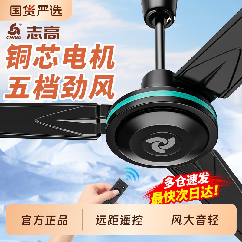 志高大风力静音客厅吊扇图片