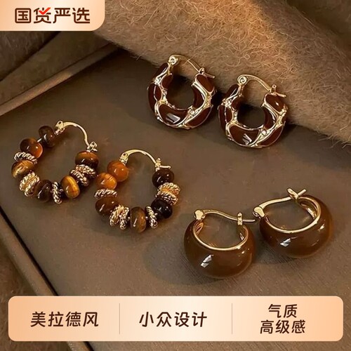 独特美拉德复古耳扣女气质高级感
