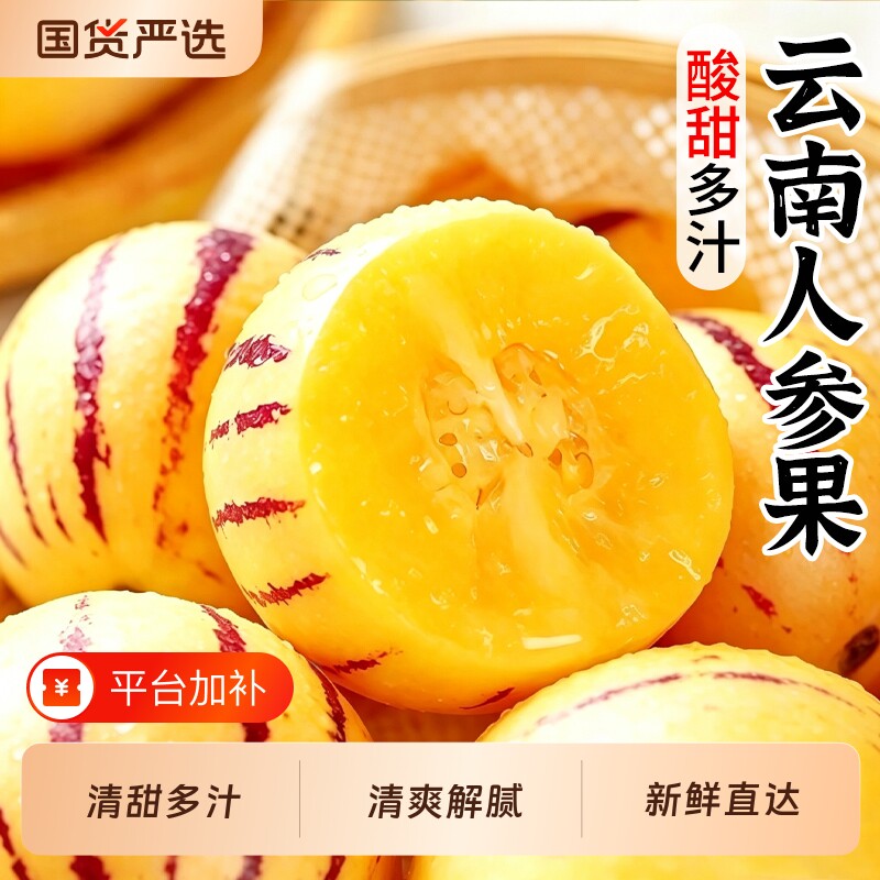人参果新鲜水果云南石林黄心圆果树上熟七彩果应当季整箱包邮现摘