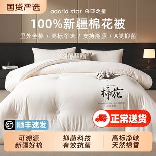 朵亚之星棉被被芯棉花被子球新疆纯棉花垫被抗菌全棉四季通用被褥