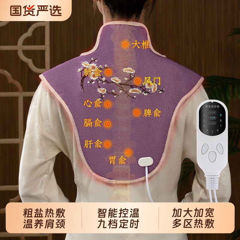 肩颈海盐热敷包粗盐热敷艾灸理疗袋全身通用电加热颈椎肩热敷神器