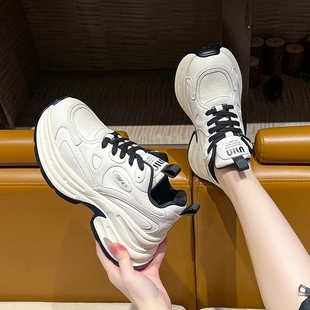厚底增高6cm轻便不累脚休闲学生运动鞋 2025新款 防滑 女款 老爹鞋