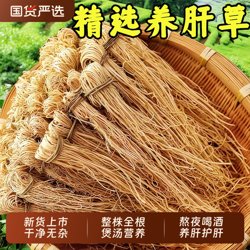 正宗养肝草野生龙须草广东特产全根丝线根煲汤料护肝养肝汤养肝茶