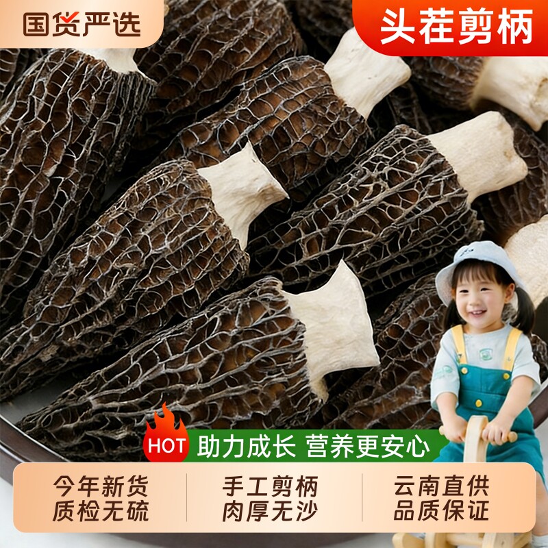 羊肚菌官方旗舰店云南特产干货野生500g牛肚蘑新鲜菌菇羊肚茵国货