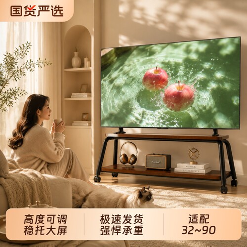 可移动电视机支架！走到哪看到哪