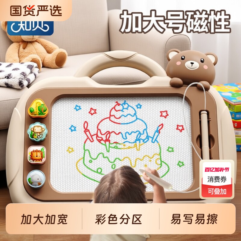 儿童画板宝宝家用婴幼儿磁性力写字板可擦1一2岁涂鸦画画玩具小孩