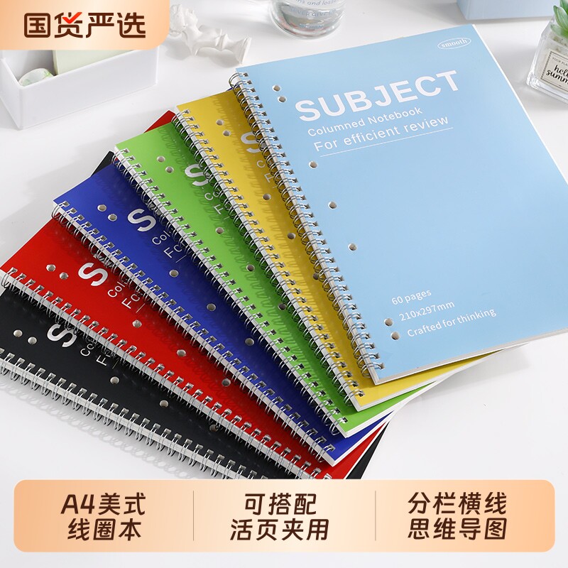 a4美式线圈本高颜值可撕笔记本子图片