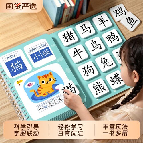 识字书幼儿童看图识物卡片