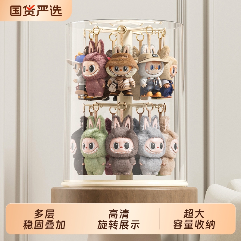 拉布布挂件旋转音乐电动收纳盒