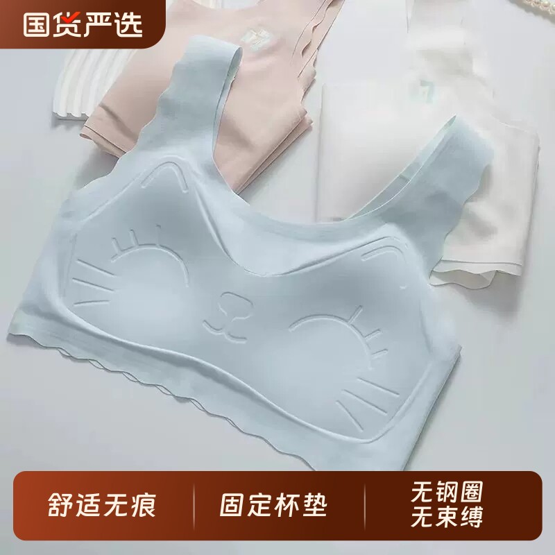 固定杯青春期儿童内衣发育期小学生背心少女女大童初中生文胸女孩