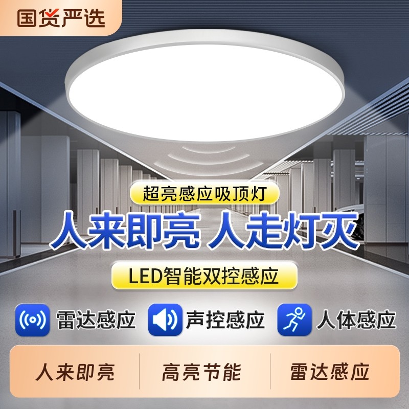 声控灯楼道感应吸顶灯楼梯灯过道走廊玄关红外人体自动感应雷达