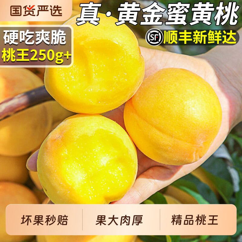 顺丰速达黄金蜜黄桃礼盒新鲜水果当季整箱黄桃鲜果正宗整箱包邮