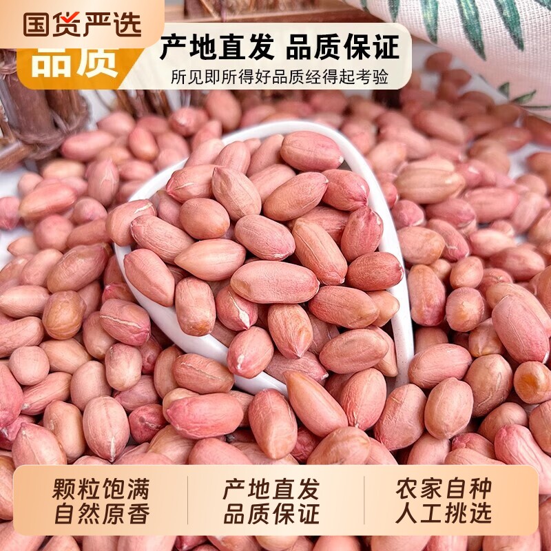 花生红皮新鲜生花生米农家花生仁榨油大粒种子当季散装原味油炸图片