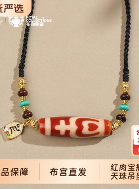 布达拉宫红肉宝瓶天珠吊坠国风新款项链玛瑙文创手工可调节颈饰