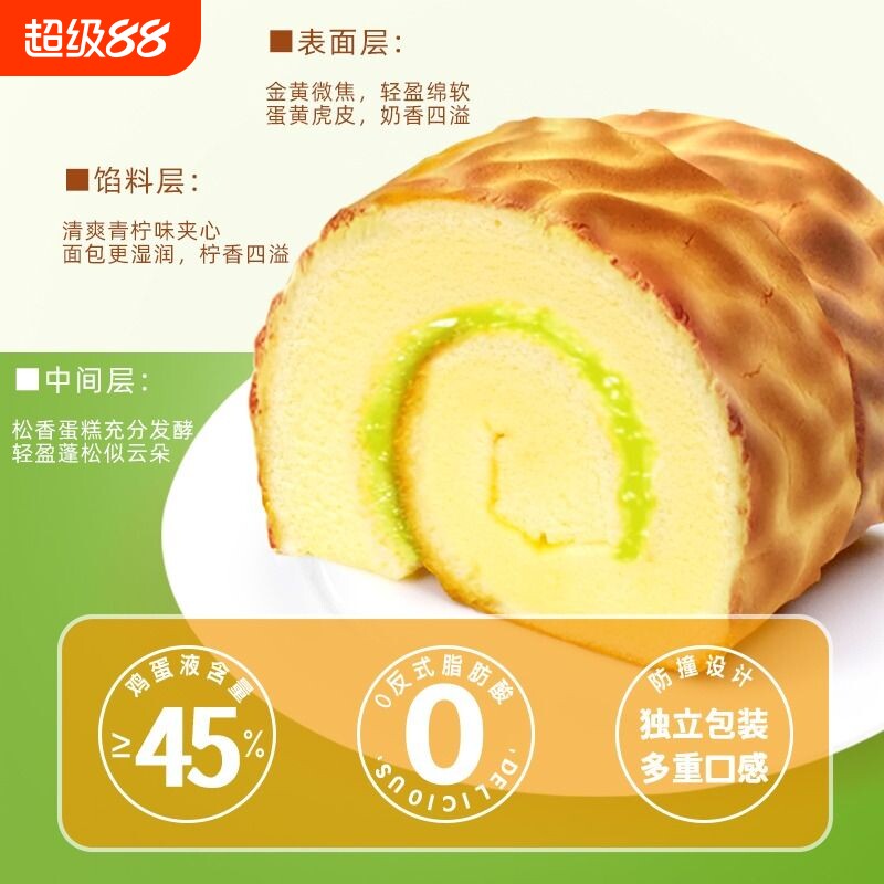 每日赞虎皮蛋糕瑞士卷早餐面包图片