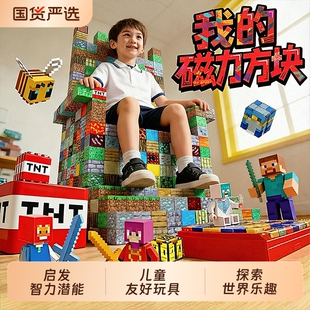 我的世界磁力方块磁铁积木益智拼装玩具磁吸男孩女孩礼物强磁智力