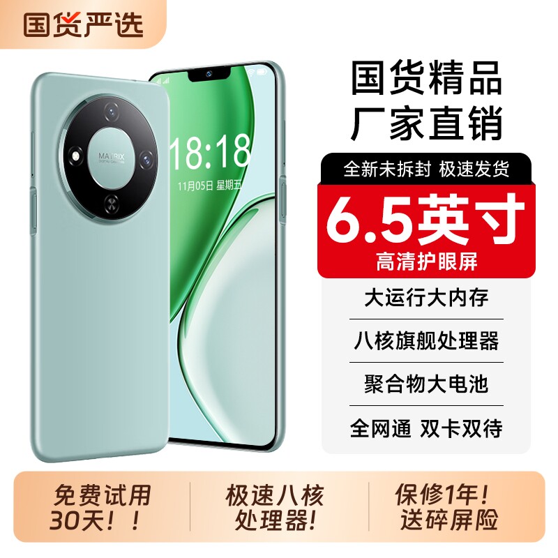 智能手机6.5英寸大屏全网通双卡双待256GB内存全新未拆千元学生游戏机办公备用机老人机当天发货STARLET品牌
