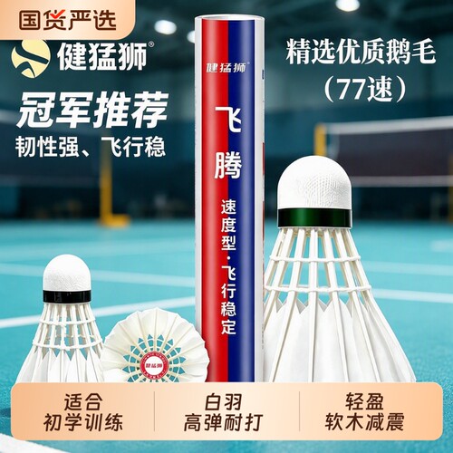 专业耐打羽毛球鹅毛12支装抗风比赛训练专用室外训练球防风复合