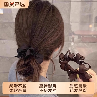網(wǎng)紅爆款 高端頭繩女 高級感蝴蝶結(jié)發(fā)圈頭飾2025新款 韓系東大門同款