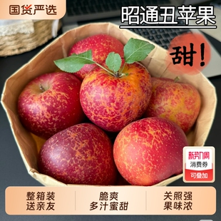 正宗云南昭通苹果冰糖心丑苹果新鲜红富士脆甜苹果水果 整箱 包邮