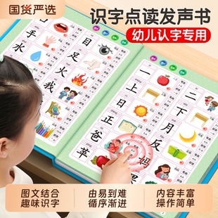 儿童识字大王3000字点读发声书幼小衔接一年级幼儿园儿童认字卡片识字书认字神器有声挂图早教书会说话 趣味汉字学前启蒙汉字