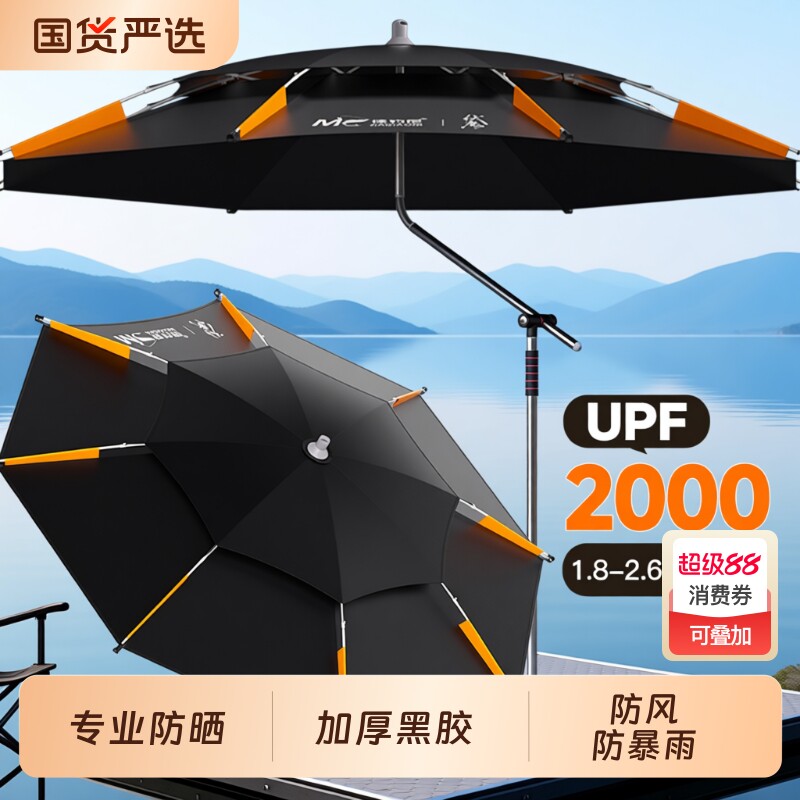 佳钓尼钓鱼伞大钓伞2026新款户外专用遮阳伞雨伞太阳伞防晒拐杖伞