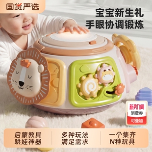 婴儿玩具益智早教6个月以上幼儿女宝宝六八3 1岁九面体儿童手拍鼓