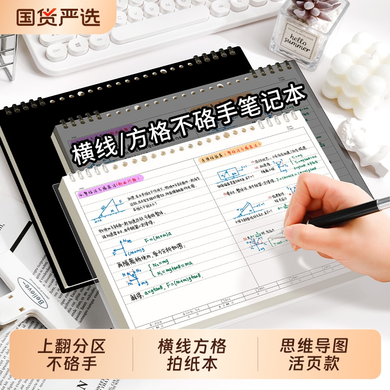 活页思维导图笔记本分区拍纸本