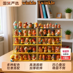 盲盒展示架收纳透明防尘亚克力手办展示柜小野公仔展示盒