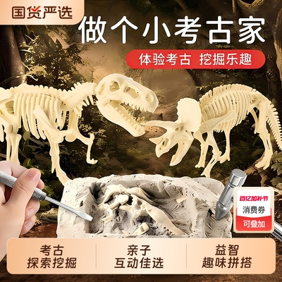 恐龙化石考古挖掘玩具