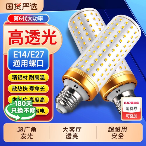 【全光谱光源】高透光水晶灯泡