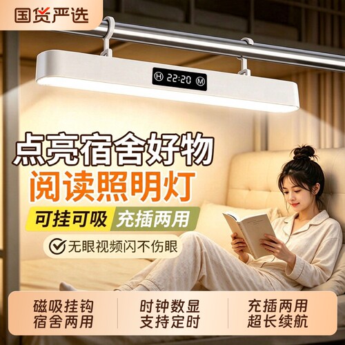宿舍酷毙灯夜灯台灯学习专用灯led护眼床头磁吸上铺悬挂国货充电