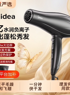 美的电吹风机家用理发店专用负离子护发音静大功率速干大风力风筒