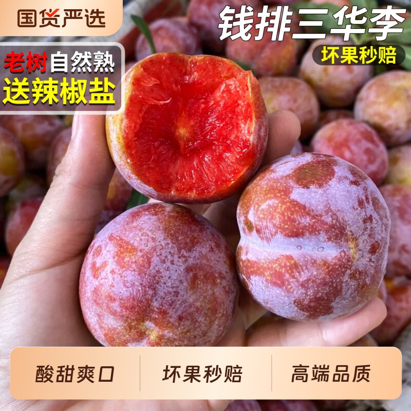 李子正宗 5斤红心三华李应当季新鲜水果三月脆甜蜂糖红肉整箱包邮