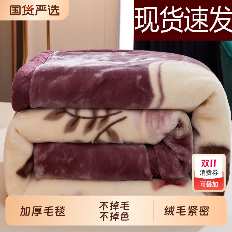 法兰绒拉舍尔毛毯冬季加厚盖毯午睡盖被子床单绒毯高档牛奶绒毯子