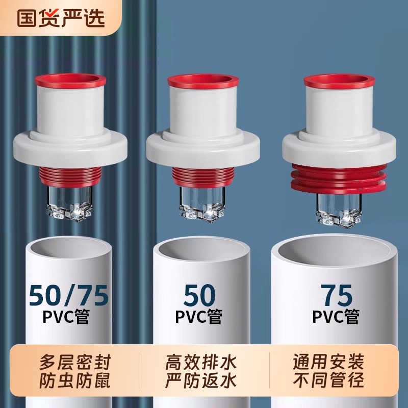 防返臭神器洗手脸盆密封塞圈厨房防臭台盆止回阀排水封口管道配件