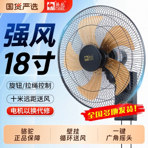 骆驼壁扇家用挂壁电风扇