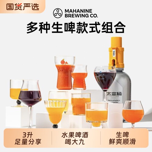 大九酿造精酿啤酒3L太空桶原装经典小麦生啤IPA聚会专用原浆果啤