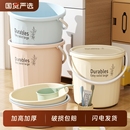 水桶带盖家用储水用大号塑料桶耐用加厚提水桶学生宿舍用桶盆套装