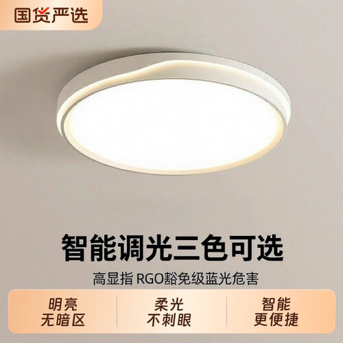 卧室灯吸顶灯2025年新款客厅灯现代简约LED房间主卧灯照明餐厅