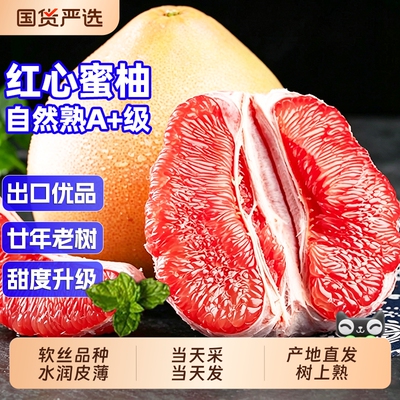 【高甜品种】福建平和红心柚子新鲜水果包邮当季琯溪红柚红心蜜柚