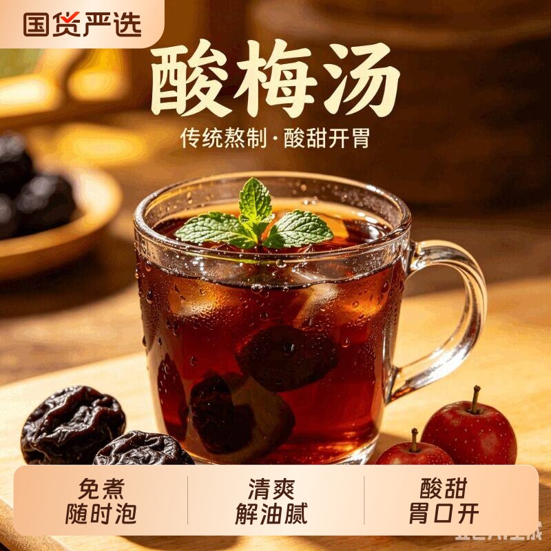 南京同仁堂老北京古法酸梅汤原材料包夏季解腻独立小包装免煮饮品