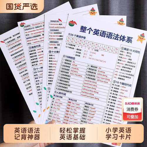 英语语法学习卡片|420人收藏