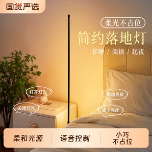 LED小夜灯卧室床头睡眠台灯智能语音声控装饰氛围落地灯客厅护眼