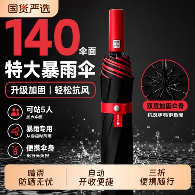 大伞雨伞加大加厚加固防风抗大暴风折叠抗风伞超大号女防晒自动